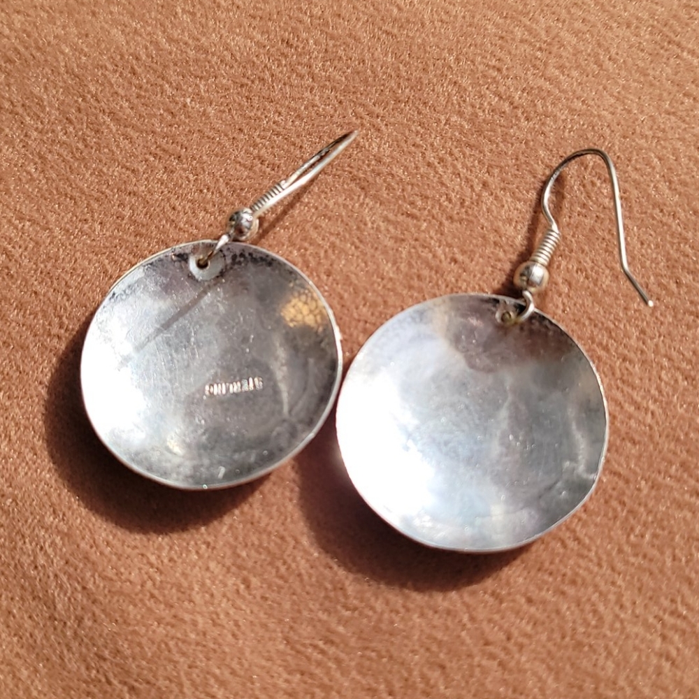 Navajo Vintage Gold & Sterling Kokopelli earrings - Picture 2 of 6